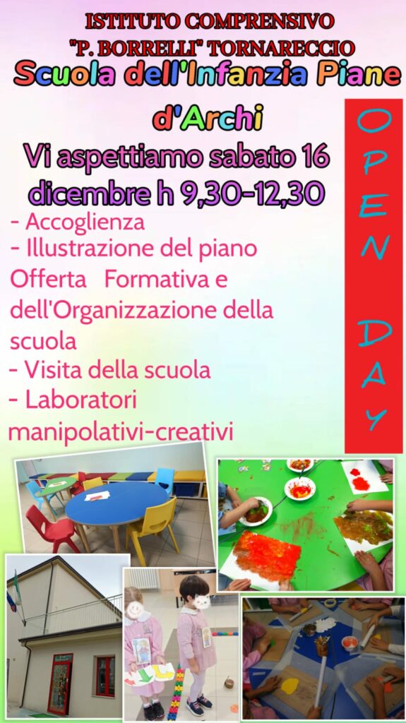 Scuola dell’Infanzia di Piane d’Archi – Open Day